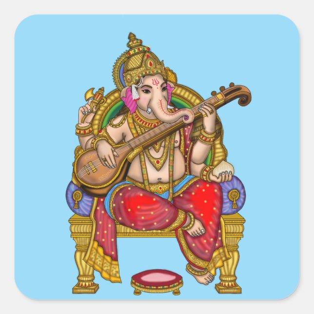 Lord Ganesha Glossy Waterproof Sticker (Front)