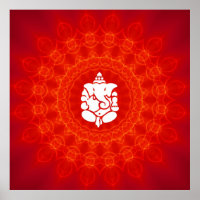 Lord Ganesha on Mandala