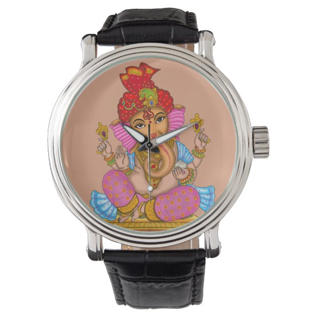 Lord Ganesha Wall Clock Watch (Front)