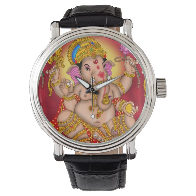 Lord Ganesha Wall Clock Watch (Front)