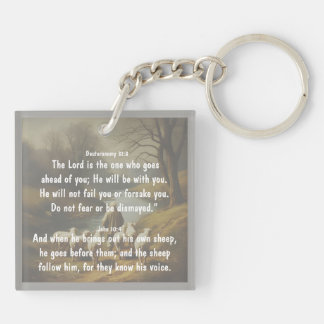 Lord Good Shephere Go Before You Bible Scripture Key Ring