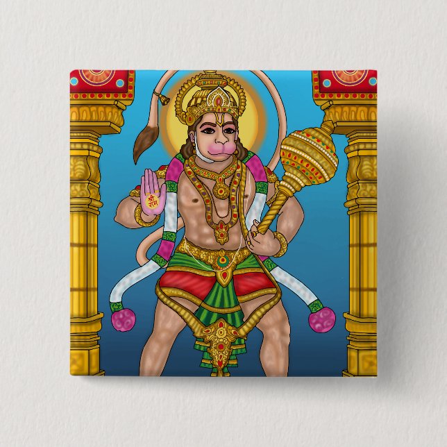 Lord Hanuman Button (Front)