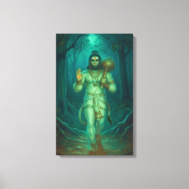 Lord Hanuman Canvas Wall Art (Front)