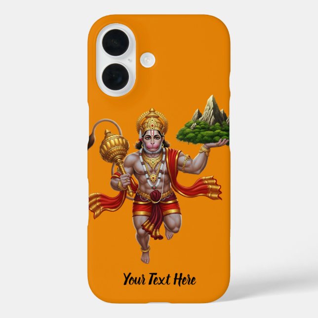 Lord Hanuman Flying Lifting Mountain Case-Mate iPhone Case (Back)
