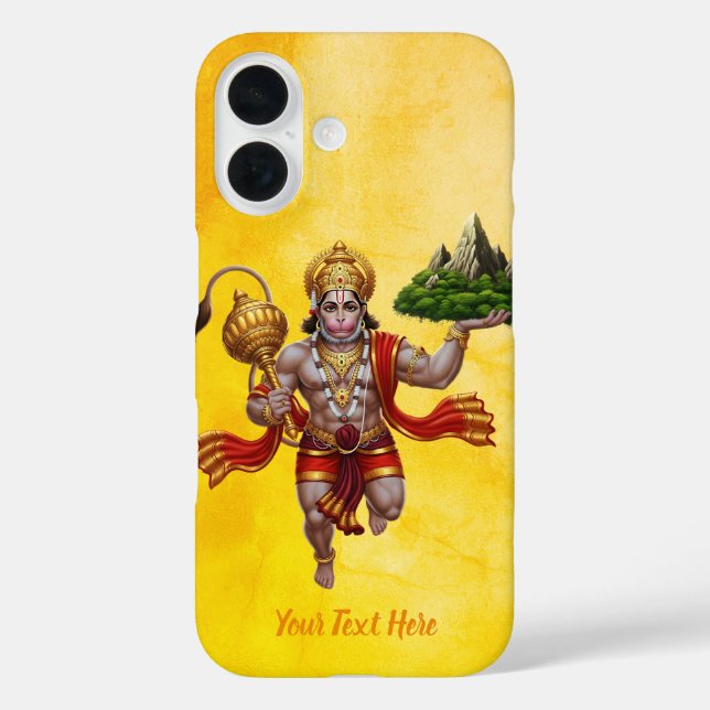 Lord Hanuman Flying Lifting Mountain Case-Mate iPhone Case (Back)