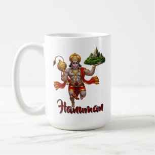 Lord Hanuman Flying Lifting Mountain Coffee Mug