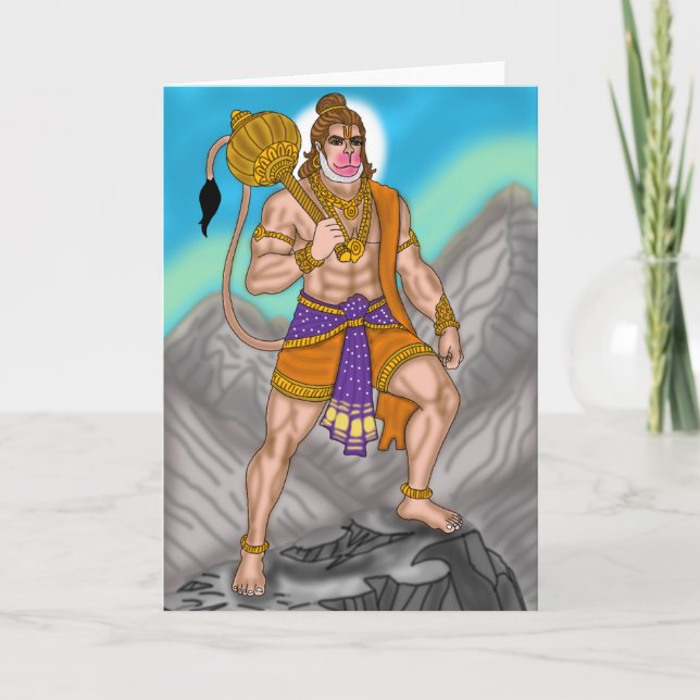 Lord Hanuman Greeting Card (Front)