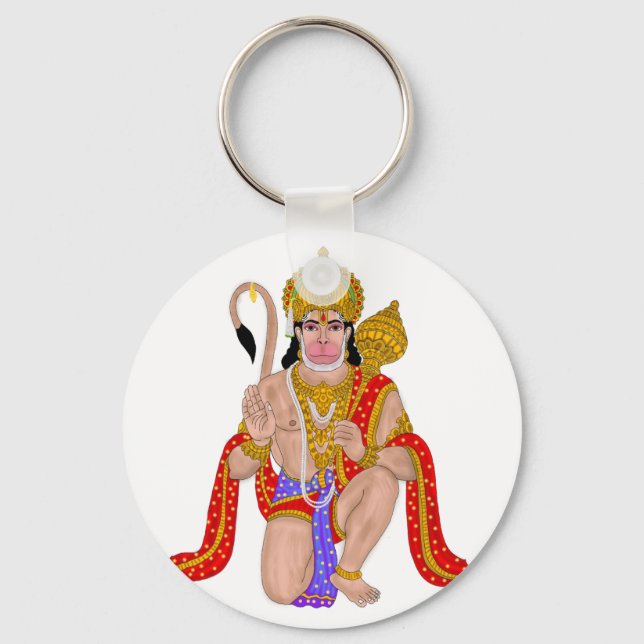 Lord Hanuman Keyring – Spiritual Keychain for Ever (Front)