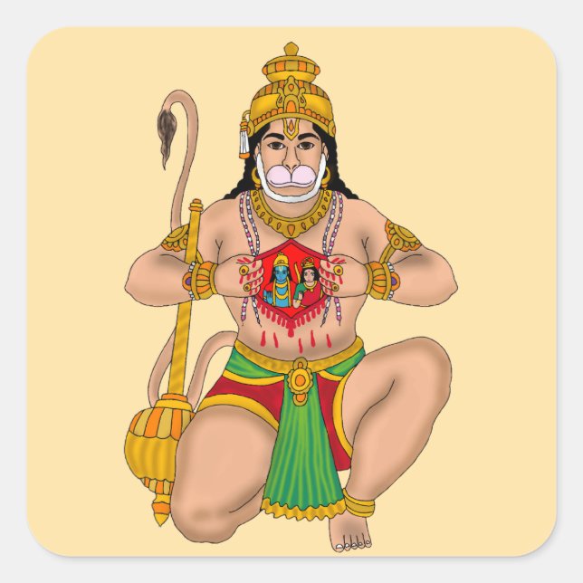Lord Hanuman Sticker (Front)