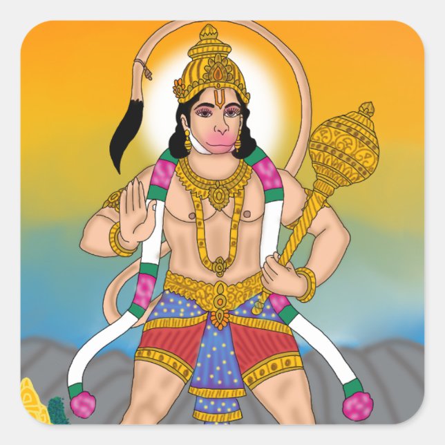 Lord Hanuman Sticker (Front)