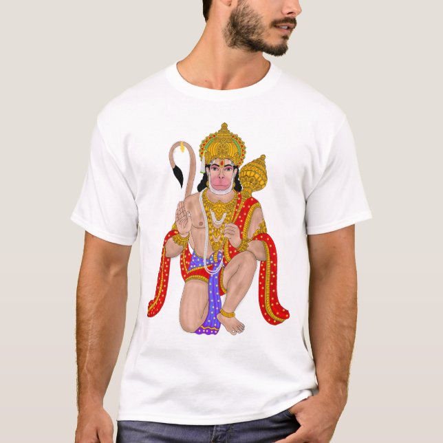 Lord Hanuman T-Shirt – Spiritual & Devotional Wear (Front)