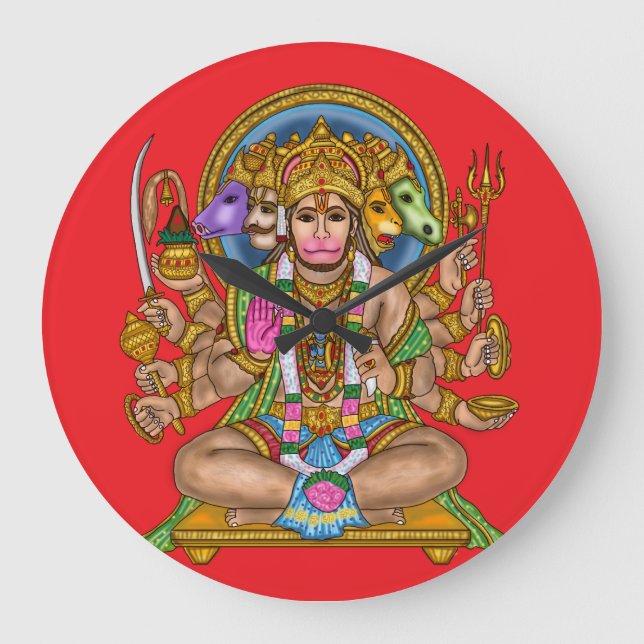 Lord Hanuman Wall Clock (Front)