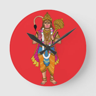 Lord Hanuman Wall Clock