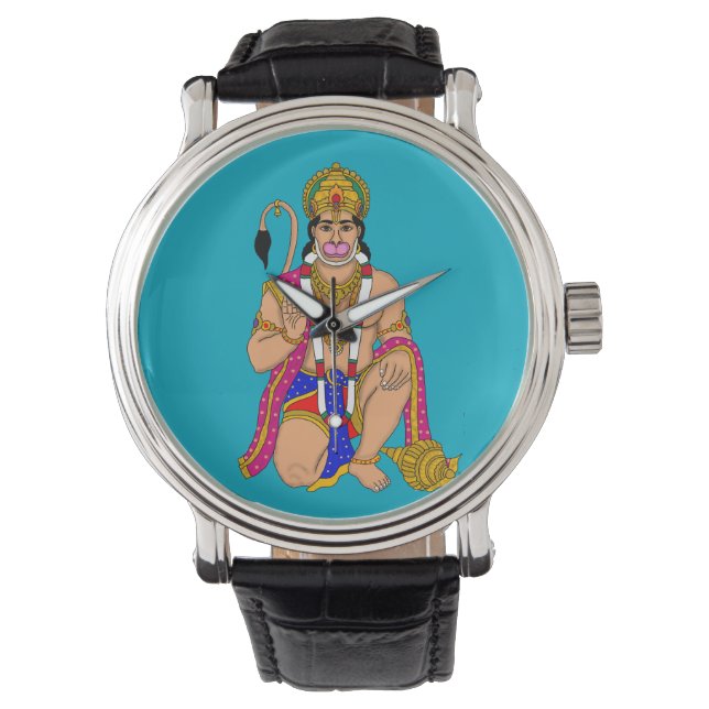Lord Hanuman Wall Clock Watch (Front)