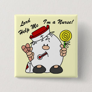 Lord Help Me I'm a Nurse 15 Cm Square Badge