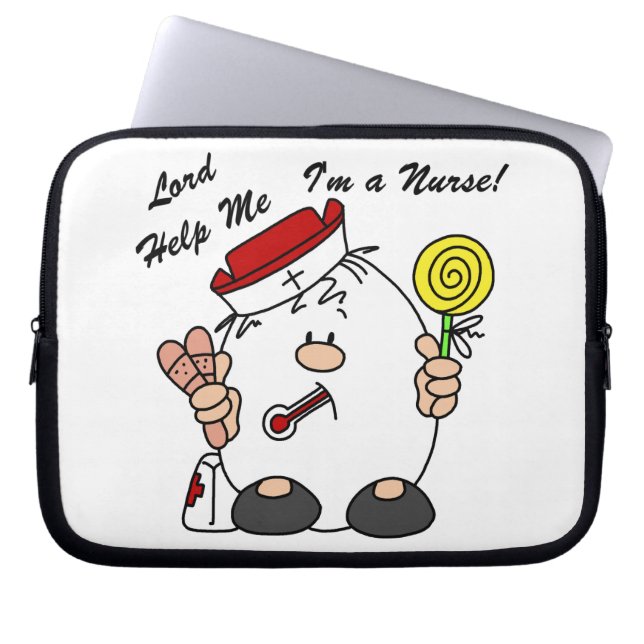 Lord Help Me I'm a Nurse Laptop Sleeve (Front)