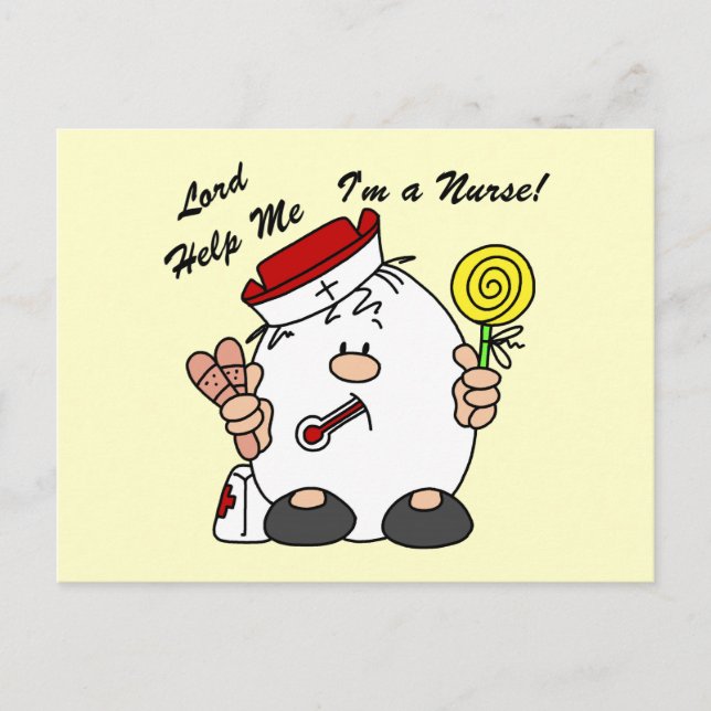 Lord Help Me I'm a Nurse Postcard (Front)