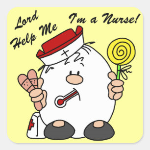Lord Help Me I'm a Nurse Square Sticker
