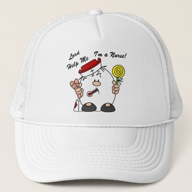 Lord Help Me I'm a Nurse Trucker Hat (Front)