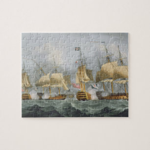 Lord Howe in the Queen Charlotte, Breaking the Ene Jigsaw Puzzle