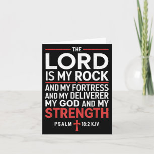 Lord Is My Rock Gospel Christian Pray Faith Bible Card