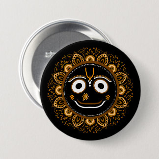 Lord Jagannath Devotional - Hare Krishna 7.5 Cm Round Badge
