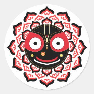 Lord Jagannath Face Chakra Hindu Deity Classic Round Sticker