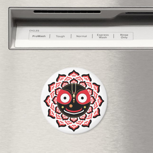 Lord Jagannath Face Chakra Hindu Deity Magnet (In Situ (Dishwasher))