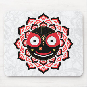 Lord Jagannath Face Chakra Hindu Deity Mouse Mat