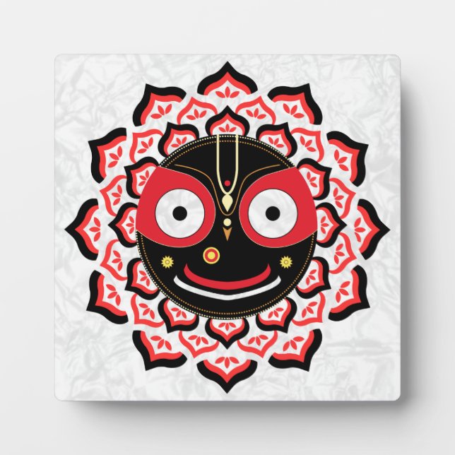 Lord Jagannath Face Chakra Hindu Deity Plaque (Front)