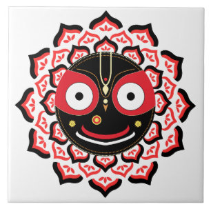 Lord Jagannath Face Chakra Hindu Deity Tile
