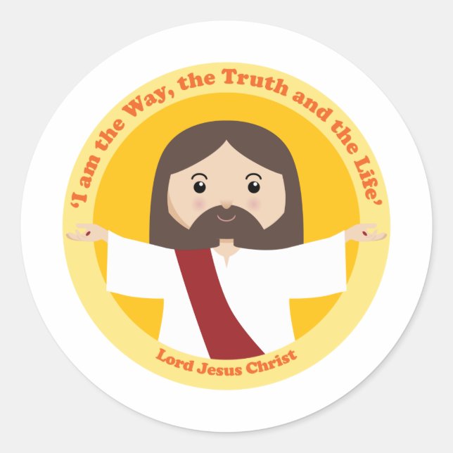 Lord Jesus Christ Classic Round Sticker (Front)