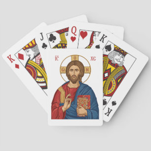 Lord Jesus Christ East Europian Church Orthodox Playing Cards