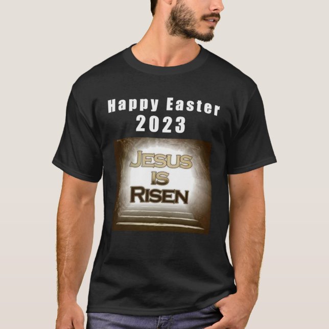 Lord Jesus Christ is Risen  Resurrection of Jesus T-Shirt (Front)