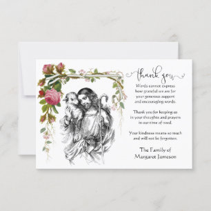 Lord Jesus  Religious Thank You Condolence Card