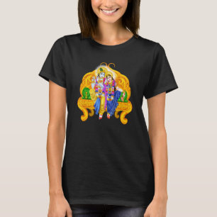 Lord Krishna And Devi Radha Hindu Deity Meditation T-Shirt