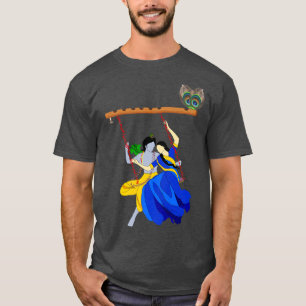 Lord Krishna And Radha Eternal Love Premium T-Shirt