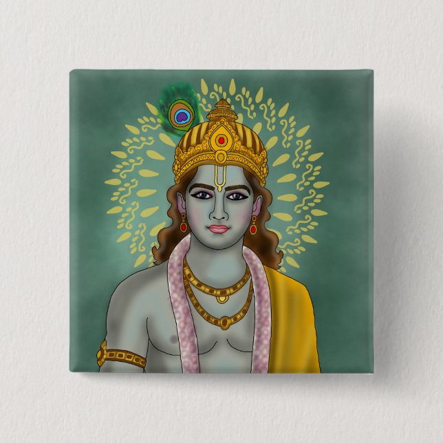 Lord Krishna Button (Front)