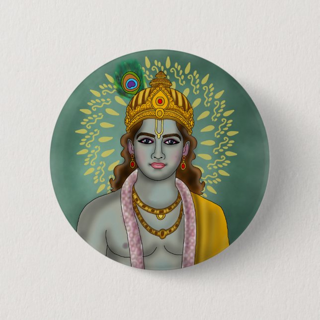 Lord Krishna Button (Front)