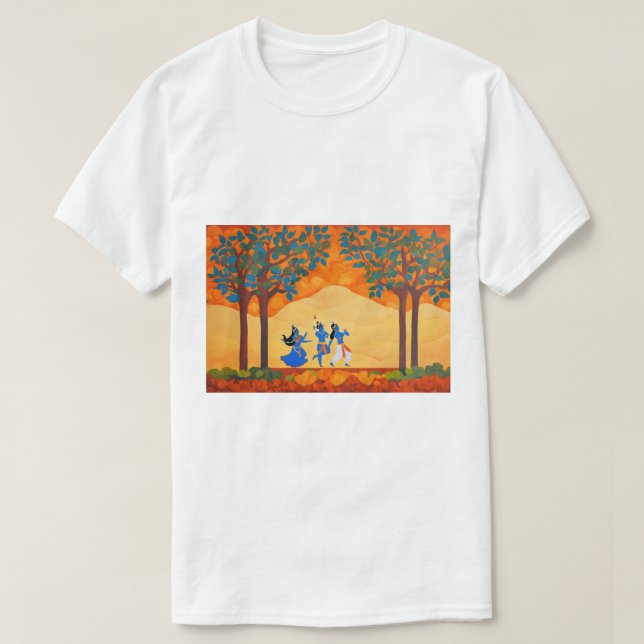 Lord krishna dance with radha T-Shirt (Design Front)