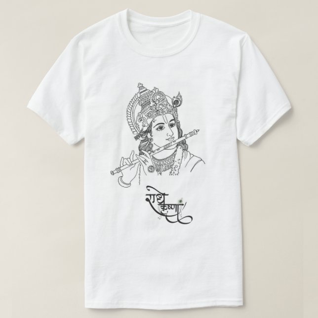 Lord Krishna designer t-shirt for men (Design Front)