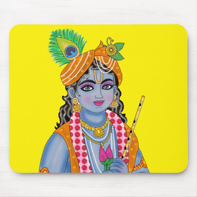 Lord Krishna Mouse Pad (Front)