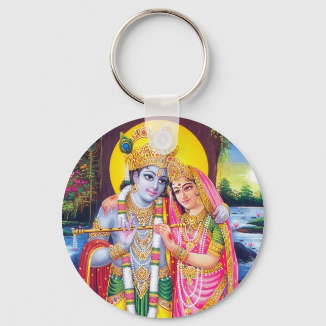 Lord Krishna & Radha Key Ring (Front)