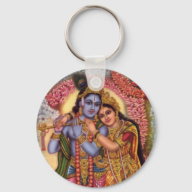 Lord Krishna & Radha Key Ring (Front)