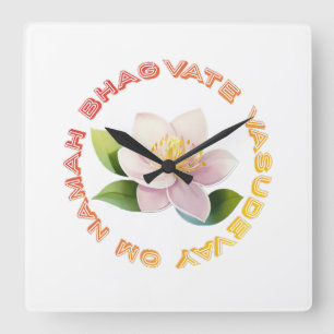 Lord Krishna Square Wall Clock