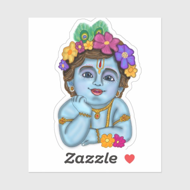 Lord Krishna Stickers (Sheet)
