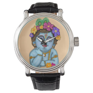Lord Krishna Wall Clock Watch