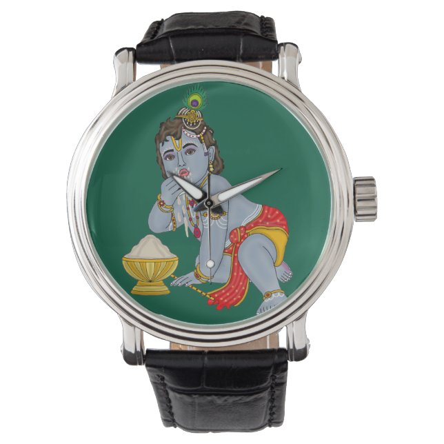 Lord Krishna Wall Clock Watch (Front)