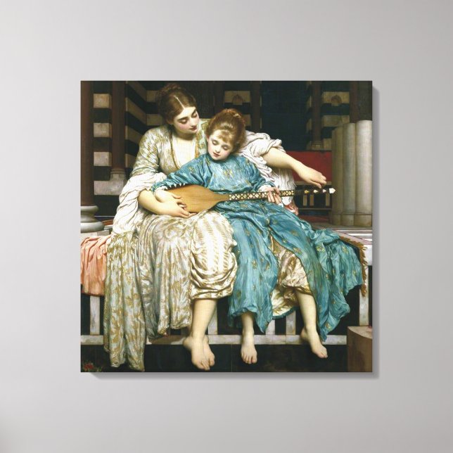 Lord Leighton’s Music Lesson Canvas Print (Front)