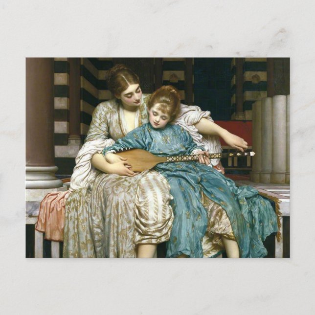 Lord Leighton’s Music Lesson Postcard (Front)